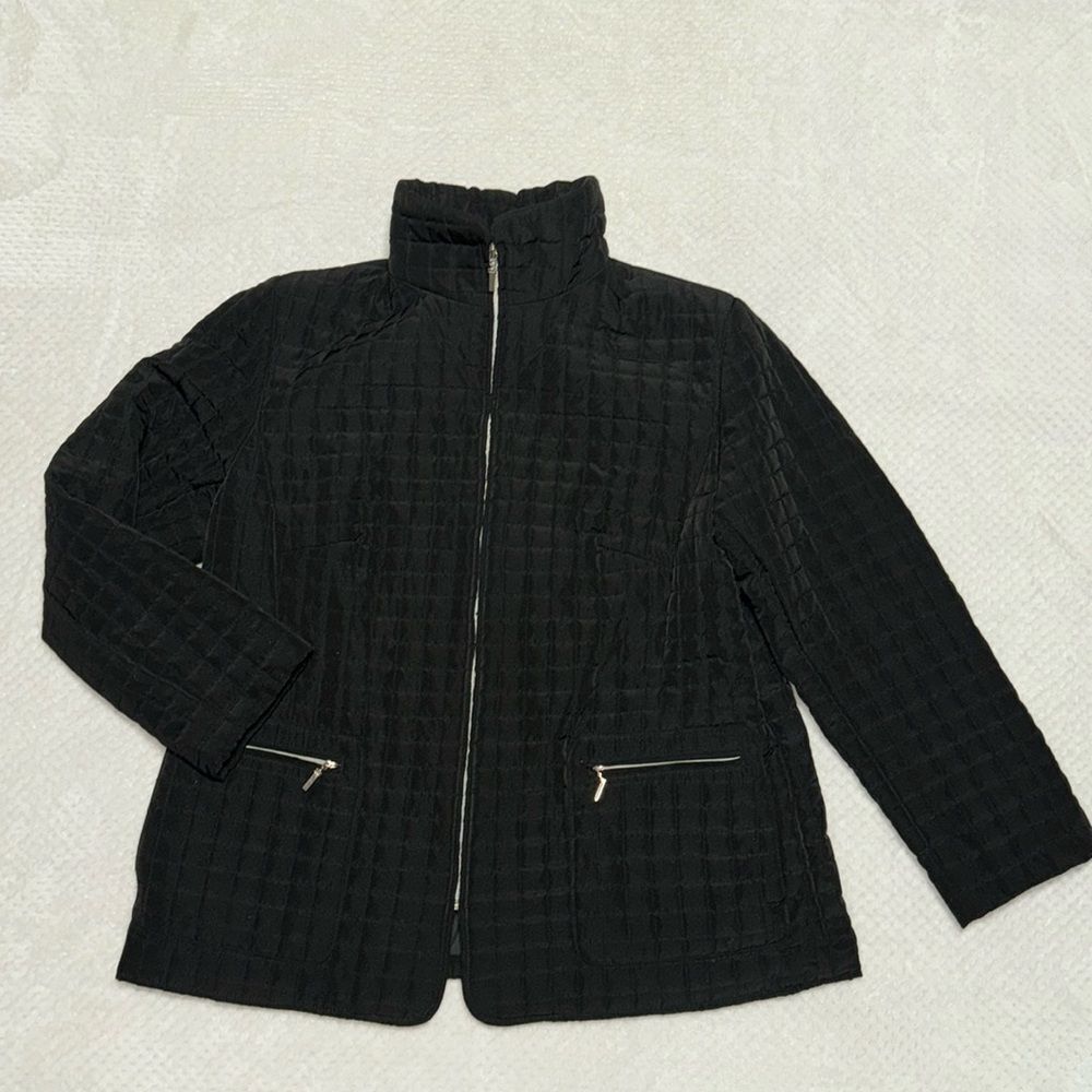 George Women’s Plus Quilted Jacket Zip Front & Pockets Rich Black Size 18W/20W - Picture 1 of 14